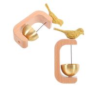 2pcs Magnetic Door Bell Brass and Wood Chime for Door Opening