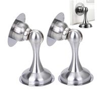2Pcs Magnetic Door Stopper, Stainless Steel Silent Door Magnet with Glue & Screws, Easy to Install for Home, Office, Hotel| Magnetic Catch