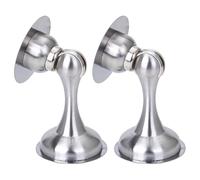 2Pcs Magnetic Door Stopper, Stainless Steel Silent Door Magnet with Glue & Screws, Easy to Install for Home, Office, HotelMagnetic Stopper