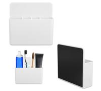 2pcs Magnetic Electric Toothbrush Holder, Wall-Mounted Bathroom Toothpaste Organizer for Cruise Staterooms Cruise Ships Essentials Kit & Must Haves (White)