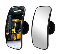 2pcs Magnetic Forklift Rearview Mirrors, Universal Square Magnetic Tractor Golf Cart Side Mirrors 360 Degrees Adjustable & High-Definition Rear View Mirror Accessories for Multiple Forklift Models