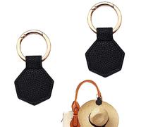 2pcs Magnetic Hat Clips for Travel, Magnetic Hat Clip for Bag Leather Bag Hat Holder Clip for Hanging Hats on The Handbag Luggage Tote Bag Will Not Leave Marks (Black)