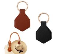 2pcs Magnetic Hat Clips for Travel, Stylish Bag Holder Clip for Hanging Hats on The Handbag Luggage Tote Bag Will Not Leave Marks (Black, Brown)