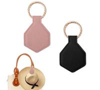 2pcs Magnetic Hat Clips for Travel, Stylish Bag Holder Clip for Hanging Hats on The Handbag Luggage Tote Bag Will Not Leave Marks (Black, Pink)