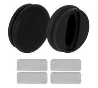 2pcs Magnetic Holder Case for AirTag, Waterproof Hidden Magnet Mount Silicone Protective Cover with 4pcs Iron Sheets for Car Bike Motorcycle Luggage Metal Surfaces (Black)