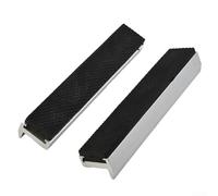 2PCS Magnetic Protective Vice Cover Set, Aluminum Alloy Rubber Jaw Pads with Anti-Slip Pattern for 3-8 Inch Workbench Vice(6 in/150mm)