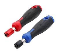 2Pcs Magnetic Screwdriver Handle, 1/4 Inch 6.3mm Hex Shank Bit Holder, Ergonomic for Cr-V Steel Manual Driver(2pcs)