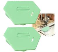 2PCS Magnetic Seam Guide for Sewing Machine,Multifunctional Hemmer Guide with Scale,Polygonal Magnetic Seam Guide,Portable Magnetic Sewing Guide,Universal Sewing Supplies Accessories,Green