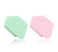 2pcs Magnetic Seam Guide for Sewing Machine, Multifunctional Polygon Hemmer Guide with Scale Universal Polygonal Sewing Machine Guide Magnet Sewing Machine Accessories Supplies (Pink, Green)