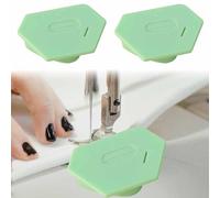 2Pcs Magnetic Seam Guide for Sewing Machine, Polygonal Hem Guide with Measurement Scale, Universal Multifunctional Sewing Accessory for Straight Stitch Hemming Quilting
