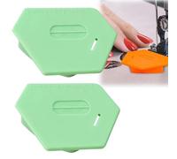2PCS Magnetic Seam Guide for Sewing Machine,Polygonal Hemmer Guide with Scale,Multifunctional Polygonal Seam Guide,Strong Magnetic Sewing Guide,Universal Sewing Accessory & Supplies(Green)