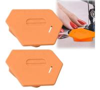 2PCS Magnetic Seam Guide for Sewing Machine,Polygonal Hemmer Guide with Scale,Multifunctional Polygonal Seam Guide,Strong Magnetic Sewing Guide,Universal Sewing Accessory & Supplies(Orange)