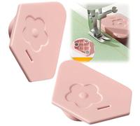 2PCS Magnetic Seam Guide for Sewing Machine,Seam Guide for Sewing Machine with Scale,Magnetic Seam Guide,Multifunctional Magnetic Sewing Machine Guide,Universal Sewing Supplies Accessories,Pink