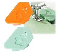 2PCS Magnetic Seam Guide for Sewing Machine,Strong Magnetic Guide,Multifunctional Polygonal Hemmer Guide with Scale,Universal Sewing Supplies Accessories,Seam Guide Sewing Supplies(Green+Orange)