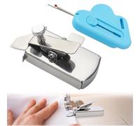 2pcs Magnetic Seam Guide for Sewing Machines, Magnetic Universal Seam Guide Set with, 1 is Plastic, 1 is Stainless Steel for Strahigt Stitching Multifunctional Anti-Curl Magnetic Measuring Tool Sewing