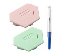 2PCS Magnetic Seam Guide for Sewing Machines,Multifunctional Hemming Tool with Built-in Ripper and Thread Lifter, Plastic Handle Thread Cutting Knife, Universal Sewing Accessories