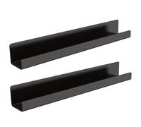 2Pcs Magnetic Shelf, 17 Inch Acrylic Magnetic Spice Rack, Adjustable Weight Resistant Magnetic Shelves for Whiteboard Home Kitchen Wardrobe, Black Magnetic Shelves