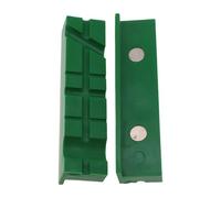 2pcs Magnetic Soft Pad Jaw Rubber for 4 6 Inch Bench Vise, Mill Clamps, and Drill Press Accessories (5inch Green B)