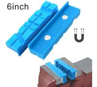 2pcs Magnetic Soft Pad Jaw Rubber for Metal Vise Bench Tools Compatible with 4in 5in 6in Vises Supports Firm Grip on Wood Metal Plastic without Damage (5in)