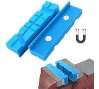 2pcs Magnetic Soft Pad Rubber Jaw for Metalworking Vise Bench Tools Compatible with 4in 5in 6in Vises Offers Reliable Grip and Protection(6in)