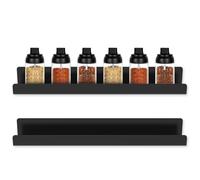 2Pcs Magnetic Spice Rack for Refrigerator, Magnetic Book Shelf for Whiteboard, Acrylic Fridge Magnet Organizer, Magnet Fridge Shelf fit Kitchen Organization and Storage, Kids Room Teacher Classroom