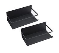 2pcs Magnetic Spice Rack for Refrigerator Storage Rack Multi Function Spice Rack Organizer Shelves Rack for Kitchen Organization and Storage Black