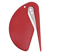 2Pcs Mail Envelope Plastic Letter Opener, Mini Plastic Slitter Efficient Mail Opener Tool, Safety Papers Cutter Office Supplies(red)