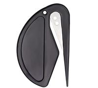 2Pcs Mail Envelope Plastic Letter Opener, Mini Plastic Slitter Efficient Mail Opener Tool, Safety Papers Cutter Office Supplies(Black)
