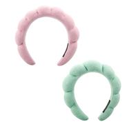 2PCS Makeup Headband Tabanzhe Spa Headbands Skincare Headband Terry Towel Cloth Fabric Hair Band for Washing Face Hair Accessory for Women Gifts Shower Facial Mask