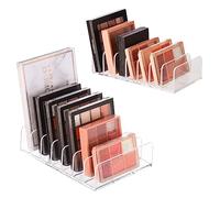 2PCS Makeup Organiser, Clear Acrylic Organiser, Acrylic Makeup Organiser, 7-Section Divided Cosmetics Make up Storage Organizer Box, Plastic Cosmetics Holder, for Dresser Vanity Bathroom Kitchen