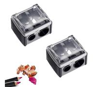 2Pcs Makeup Sharpener - 2-Hole for Eyeliner, Lip & Brow Pencils