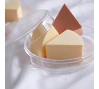 2pcs Makeup Sponge Puff Hydrophilic Triangular Non Latex for Women | Dry and Wet Use, Low Powder Absorption, Even Foundation Setting, Home and Travel, and Women Random Color