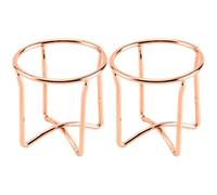 2pcs Makeup Sponge Stand Cross Shape Carbon Steel Drying Holder | Rose Gold Storage Shelf, Ventilated Reusable Design, for Women, Delicate Beauty Tool Rack