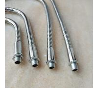 2pcs Male Connector Chrome M10 Dia. 10mm Led Flexible Metal Hose Tube With Nuts Soft Pipe Serpentine Tube DIY (Color : Length 500mm)