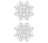 2pcs Mandala Wall Decal Ethnic Style PVC Indoor Home Decor