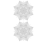 2pcs Mandala Wall Sticker PVC Indoor Ethnic Style for Wall and Window