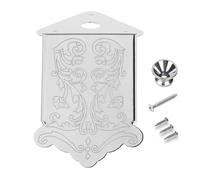 2Pcs Mandolin Tailpiece Cover - 8-String Mandolin Tailpiece with Buckle and Screws | Instrument Parts Accessories - for Arched Top Enhancing Sound Sustain and Intonation(Silver)