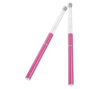 2pcs Manicure Nail Grinding Pen Purple Frosted Stone Plastic