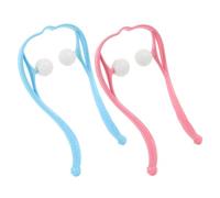 2pcs Manual Cervical Massager with 2 Balls, Handheld U-Shaped Roller | Silicone and PP Build, Trigger-point Kneading for Neck Muscles, Desk Breaks and Travel Use