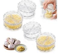 2PCS Manual Garlic Twister & Masher,Manual Garlic Crusher and Peeler, Rotary Garlic Twist Crusher Mincer,Easy Clean Portable Kitchen Tool (4PC)