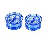 2PCS Manual Garlic Twister Mincer Tool, Ginger Crusher for Kitchen，Blue：2