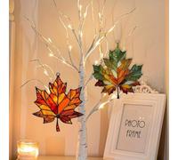2pcs Maple Leaves Sun-catchers, Maple Leafs Stained Acrylic Window Hanging Ornament, Sun-catchers For Window Hanging, Autumn MaplesLeave Wall Decor For Thanksgiving Autumn Decorations