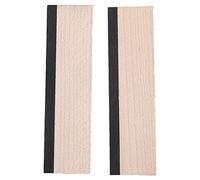 2Pcs Maple Wood Bridge Saddle for Mountain Dobro Guitar, Replacement Guitar Parts, Hard Maple with Ebony Top Untrimmed Saddle, Easy to Install Musical Instrument Accessories for Pr