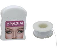 2Pcs Mapping String for Eyebrows, Pre-Inked Microblading Mapping String Microblading Brows String Supplies (White)