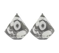 2pcs Marble Pattern Makeup Sponge Puff for Blusher and Liquid Makeup | Non Latex, Pointed End and Flat Large Area, Reusable Diamond Shape for Highlighter and Outdoor Use Random Color