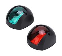 2Pcs Marine Boat Yacht LED Navigation Signal Light Lamp Red Green for Sailing Ship Board DC 12V 24V 3W IP66 112 6 Radiation Angle 1 Nautical Mile Visibility External Power Control
