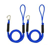 2PCS Marine Bungee Dock Line 45 5ft Elastic Mooring Rope with Quick Release Mechanism and High Load Capacity (blue)