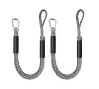 2PCS Marine Bungee Dock Line 45 5ft Elastic Mooring Rope with Quick Release Mechanism and High Load Capacity (gray)