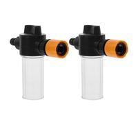 2Pcs Marine Engine Flush Mixer for Inboard Outboard Motors Black | Plastic inline hose dispenser, transparent reservoir with visible scale, portable space saving design, easy setup for