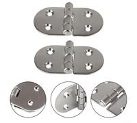 2Pcs Marine Grade Stainless Steel Butterfly Hinges 3" x 1.5" Polished Finish for Indoor and Outdoor Door Installation